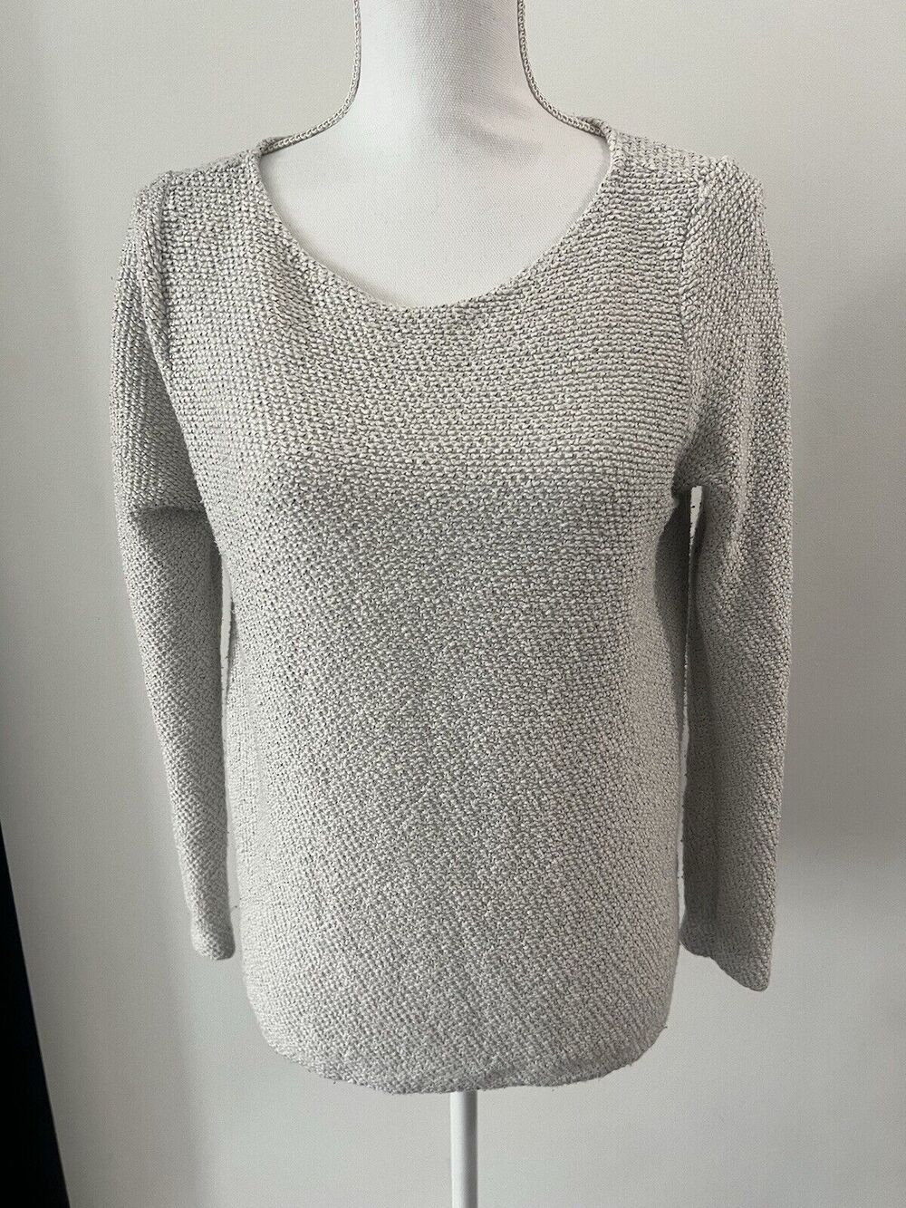 H&M Confetti Offwhite Pullover Longsleeve Sweater Sz S